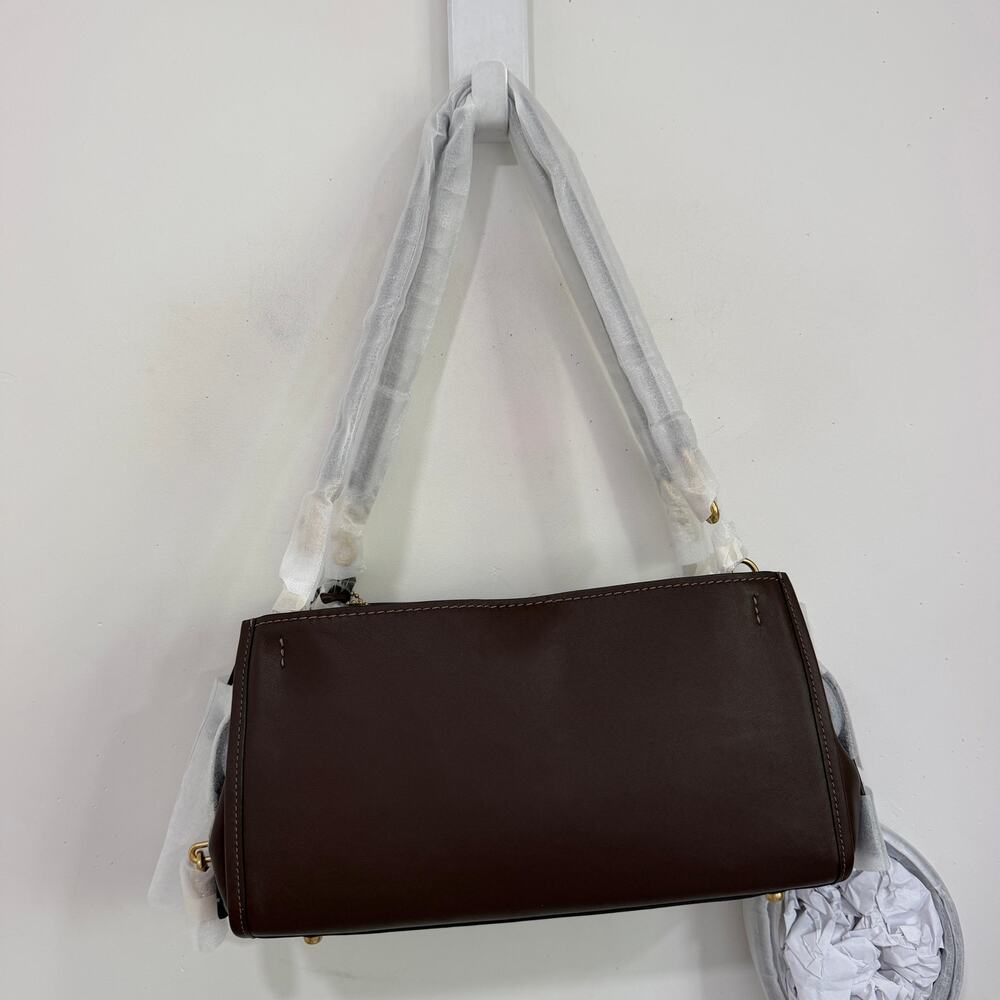 Coach Rogue Shoulder Bag 34 Soft Grain Leather Handbag CCX18 B4MPL Maple New - Picture 7 of 8